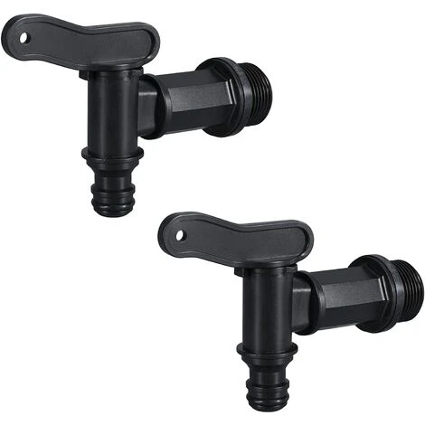 Robinet Cuve Plastique,Adaptateur De Boîte De Rangement D'eau IBC,Adaptateur Robinet Tuyau Arrosage,pour Recuperateur Eau De Pluie, Avec Joint, Contre-écrou Et Raccord De Robinet, 3/4" (2PCS) Ephé 3 Robinet Cuve Plastique,Adaptateur De Boîte De Rangement D'eau IBC,Adaptateur Robinet Tuyau Arrosage,pour Recuperateur Eau De Pluie, Avec Joint, Contre-écrou Et Raccord De Robinet, 3/4" (2PCS) Ephé