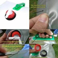 GRID COOL TSLBW 20L Réservoir D'eau Pliable Sac Conteneur Avec Robinet, Transporteur D'eau De Camping Pliable Portatif Transparent Pour Le Bureau, Le Camping, Les Jus De Fruits, Les Cocktails -Promos Recuperation Magasin 66758203 5