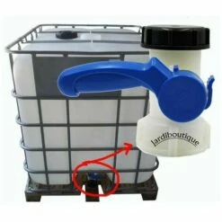 Ensoleillé Vanne Pour Cuve IBC 1000 Litres 2" / 62 Mm Vanne Papillon Intégrée En Plastique DN40 (62 Mm) -Promos Recuperation Magasin 66856929 2