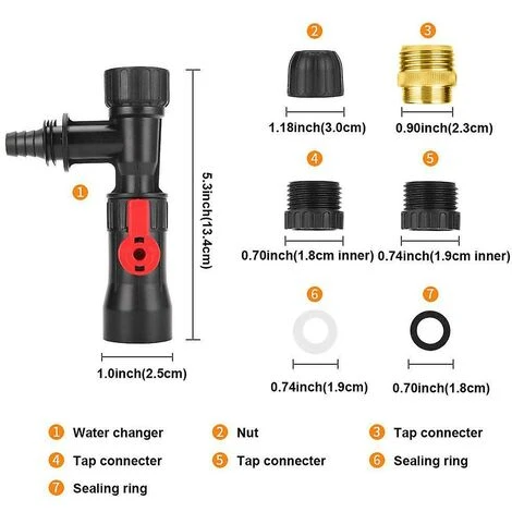 BAICCCF Robinet De Cuve De Récupération D'eau 1 Pièces Auto Aquarium Changeur D'eau Kit Adaptateur De Robinet Pompe De Changement D'eau Outils De Nettoyage Nettoyeur De Réservoir De Poisson 5 BAICCCF Robinet De Cuve De Récupération D'eau 1 Pièces Auto Aquarium Changeur D'eau Kit Adaptateur De Robinet Pompe De Changement D'eau Outils De Nettoyage Nettoyeur De Réservoir De Poisson – Image 3