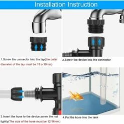 BAICCCF Robinet De Cuve De Récupération D'eau 1 Pièces Auto Aquarium Changeur D'eau Kit Adaptateur De Robinet Pompe De Changement D'eau Outils De Nettoyage Nettoyeur De Réservoir De Poisson 10 BAICCCF Robinet De Cuve De Récupération D'eau 1 Pièces Auto Aquarium Changeur D'eau Kit Adaptateur De Robinet Pompe De Changement D'eau Outils De Nettoyage Nettoyeur De Réservoir De Poisson -Promos Recuperation Magasin 66995056 4