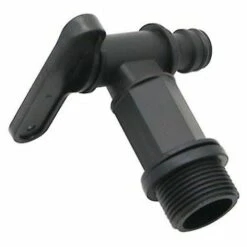 BAICCCF Robinet De Cuve De Récupération D'eau Une Pièce, Robinet De Réservoir En Plastique Noir, Adaptateur De Boîte De Stockage D'eau Ibc, Adaptateur De Robinet De Tuyau D'arrosage, Pour Collecteur D'eau De Pluie, Réservoir De Carburant (plastique)