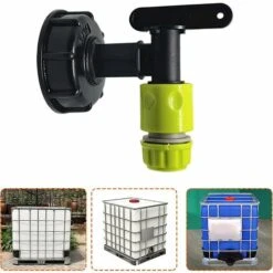 BAICCCF Robinet De Cuve De Récupération D'eau One Pie 1000l Robinet De Réservoir En Plastique Avec Connecteur De Tuyau D'arrosage, Adaptateur De Robinet De Réservoir Ibc, Connecteur Fileté 3/4 Pouce Pour Collecteur D'eau De Pluie, Réservoir De Carburant (a) 11 BAICCCF Robinet De Cuve De Récupération D'eau One Pie 1000l Robinet De Réservoir En Plastique Avec Connecteur De Tuyau D'arrosage, Adaptateur De Robinet De Réservoir Ibc, Connecteur Fileté 3/4 Pouce Pour Collecteur D'eau De Pluie, Réservoir De Carburant (a) -Promos Recuperation Magasin 66995118 5