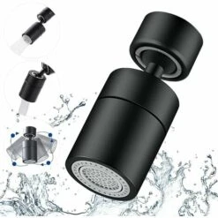BAICCCF Robinet De Cuve De Récupération D'eau Aérateur De Robinet, Pivotant à 360 Degrés-2 Modes De Filtre De Robinet De Cuisine Réglable Pour Cuisine Salle De Bain, Avec Adaptateur 24 Mm Filetage Externe-22 Mm Interne