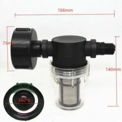 BAICCCF Robinet De Cuve De Récupération D'eau 1pcs 1/2 '' Filetage Extérieur Raccord De Robinet Réservoir 1000 L Joint De Tuyau D'arrosage Pour Collecteurs D'eau De Pluie Avec Fonction De Filtre, Adaptateur De Réservoir D'eau S60x6 Ibc