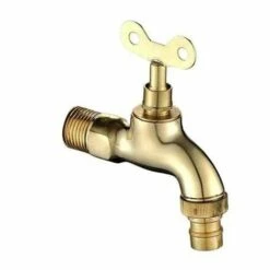 GRID COOL Plein Cuivre Avec Serrure Robinet En Plein Air Robinet Vintage Anti-vol Interrupteur À Clé Lent Ouvert Robinet