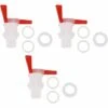 ENLENK 3pcs Ménage Brassage Bière Seau En Plastique Distributeur De Robinet En Plastique Rouge Robinet De Bière Distributeur De Bière