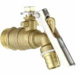 FLYME Robinet En Laiton, 1/2po Vanne De Buse Manuelle, Cadre Avec Serrure, Verrouillables, Jardin Extérieur Robinet De La Valve, Peut Etre Installé Dans Les Maisons, Garages, Jardins -Promos Recuperation Magasin 67636742 4