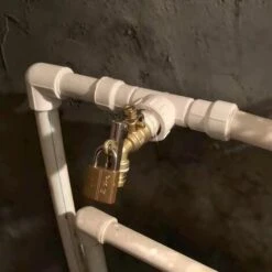 FLYME Robinet En Laiton, 1/2po Vanne De Buse Manuelle, Cadre Avec Serrure, Verrouillables, Jardin Extérieur Robinet De La Valve, Peut Etre Installé Dans Les Maisons, Garages, Jardins -Promos Recuperation Magasin 67636742 5