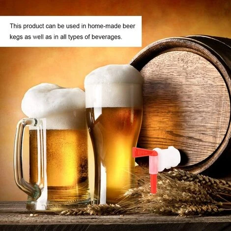 FLYME 3pcs Ménage Brassage Bière Seau En Plastique Distributeur De Robinet En Plastique Rouge Robinet De Bière Distributeur De Bière 4 FLYME 3pcs Ménage Brassage Bière Seau En Plastique Distributeur De Robinet En Plastique Rouge Robinet De Bière Distributeur De Bière – Image 2