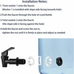 FLYME Robinet D'eau En Plastique Sans BPA, Robinet D'eau De Rechange Pour Comptoir, Seau à Eau Domestique, Système De Filtration De Refroidisseur D'eau, Carafe D'eau (2 Blancs) -Promos Recuperation Magasin 67637597 2