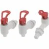 FLYME 3pcs Robinets De Distributeur D'eau En Plastique 12mm Fileté En Plastique Rouge Blanc