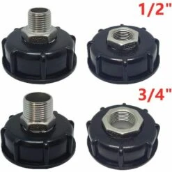 AOUGO 1000L IBC Adaptateur De Conteneur Fourre-tout Réservoir Adaptateur De Vidange Raccords De Bec En Acier Inoxydable Remplacement Irrigation Interrupteur Connecteurs Outils (3/4"inner Wire) -Promos Recuperation Magasin 67704204 3