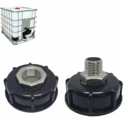 AOUGO 1000L IBC Adaptateur De Conteneur Fourre-tout Réservoir Adaptateur De Vidange Raccords De Bec En Acier Inoxydable Remplacement Irrigation Interrupteur Connecteurs Outils (3/4"inner Wire) -Promos Recuperation Magasin 67704204 5