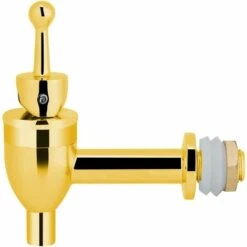 AOUGO Robinet De Robinet En Cuivre, Robinet De Robinet En Cuivre Pour Robinet De Remplacement De Distributeur De Boissons De Boisson De Tonneau De Bière De Vin (Chrome12mm)(or12mm)