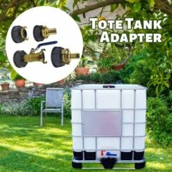 AOUGO Adaptateur IBC S60x6 Vanne Robinet Jardin 3/4,Sortie Raccord Rapide 20/25mm Récupérateurs Eau De Pluie Raccord,IBC Adaptateur De Réservoir D'eau Pour IBC D'adaptateur De Cuve (3/4Tête Carte+vanne) -Promos Recuperation Magasin 67704569 4