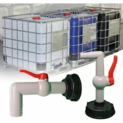 ECHOO DN40/50 Raccord Robinet En Plastique Sortie 25mm 90 Degrés, Adaptateur De Réservoir De Vidange IBC, IBC Adaptateur De Réservoir/cuve,Robinet Sortie Cuve -Promos Recuperation Magasin 67883490 5