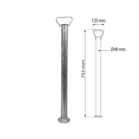 SODISE BEQUILLE FIXE DIAMETRE 48 MM- AL-KO CHARGE 200KGS- S18036 4 SODISE BEQUILLE FIXE DIAMETRE 48 MM- AL-KO CHARGE 200KGS- S18036 – Image 2